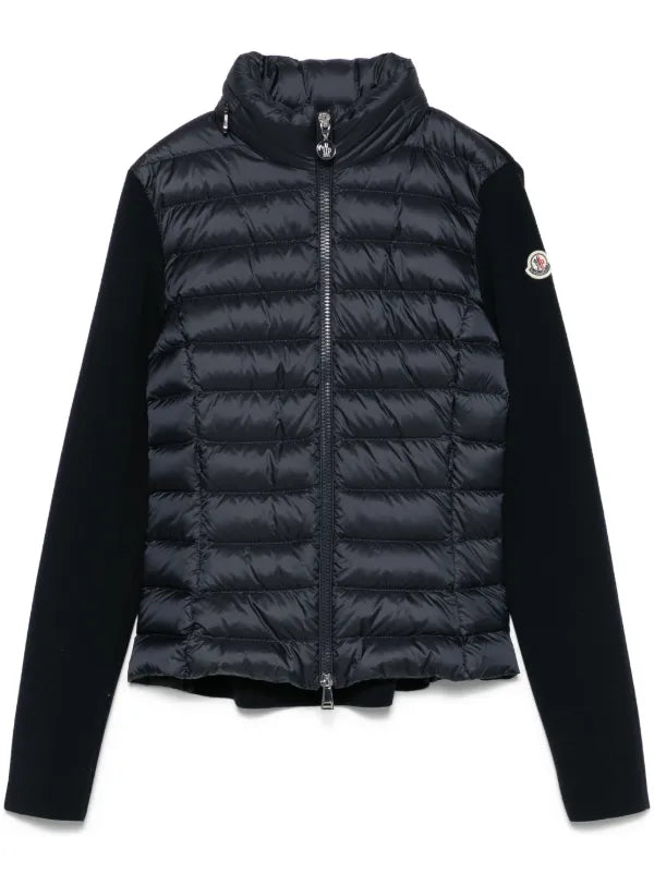 Moncler Cardigan Zippé à Design Matelassé