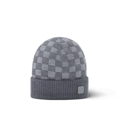 Bonnet et Écharpe Neo Petit Damier Gris