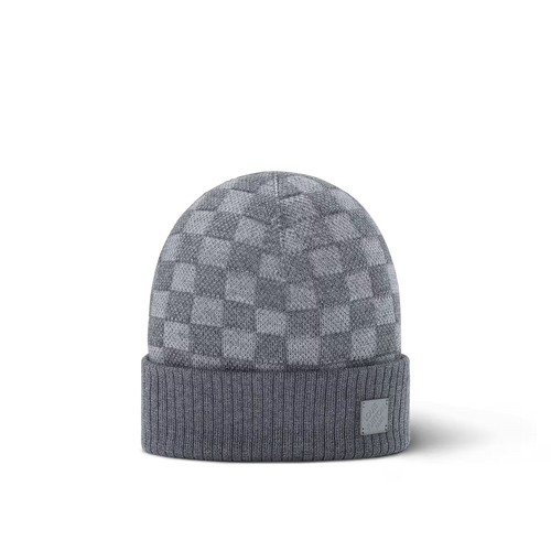 Bonnet et Écharpe Neo Petit Damier Gris