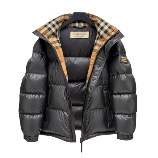 Burberry Doudoune Noir intérieur Beige