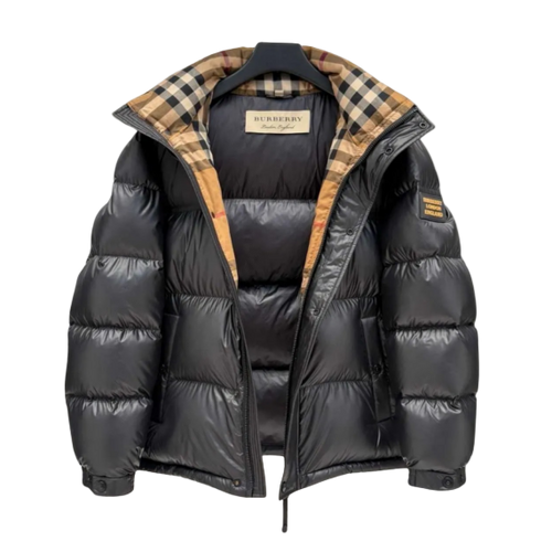 Burberry Doudoune Noir intérieur Beige