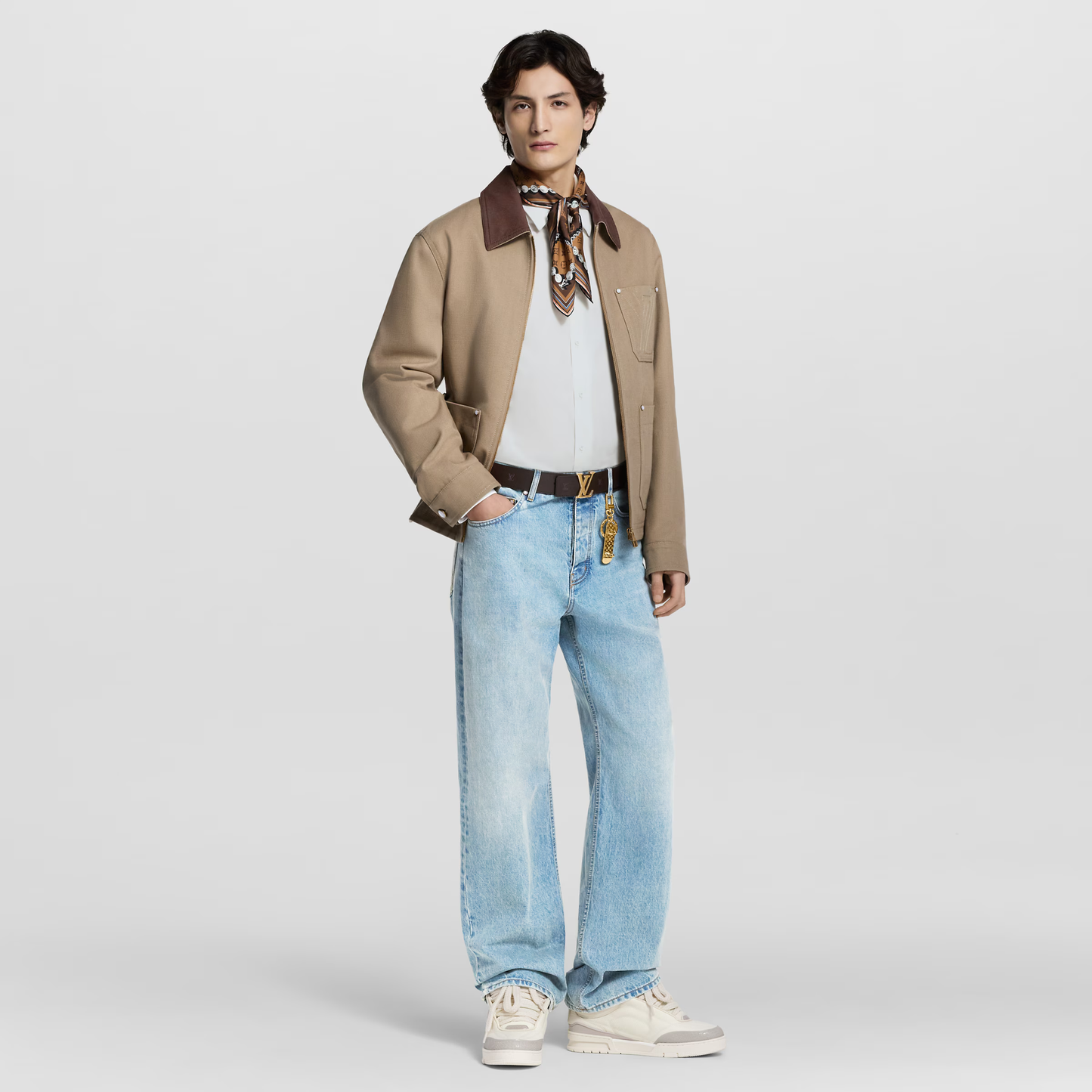 LV Skate Logo incrusté Beige