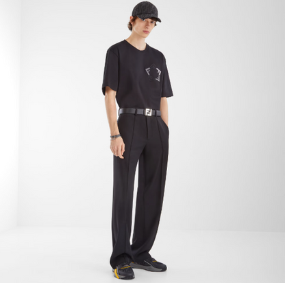 Fendi Casquette en nylon FF Gris