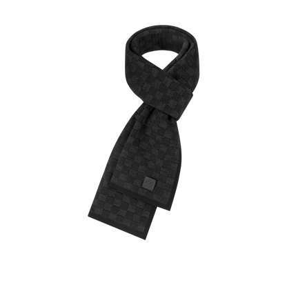 Bonnet et Écharpe Neo Petit Damier Noir