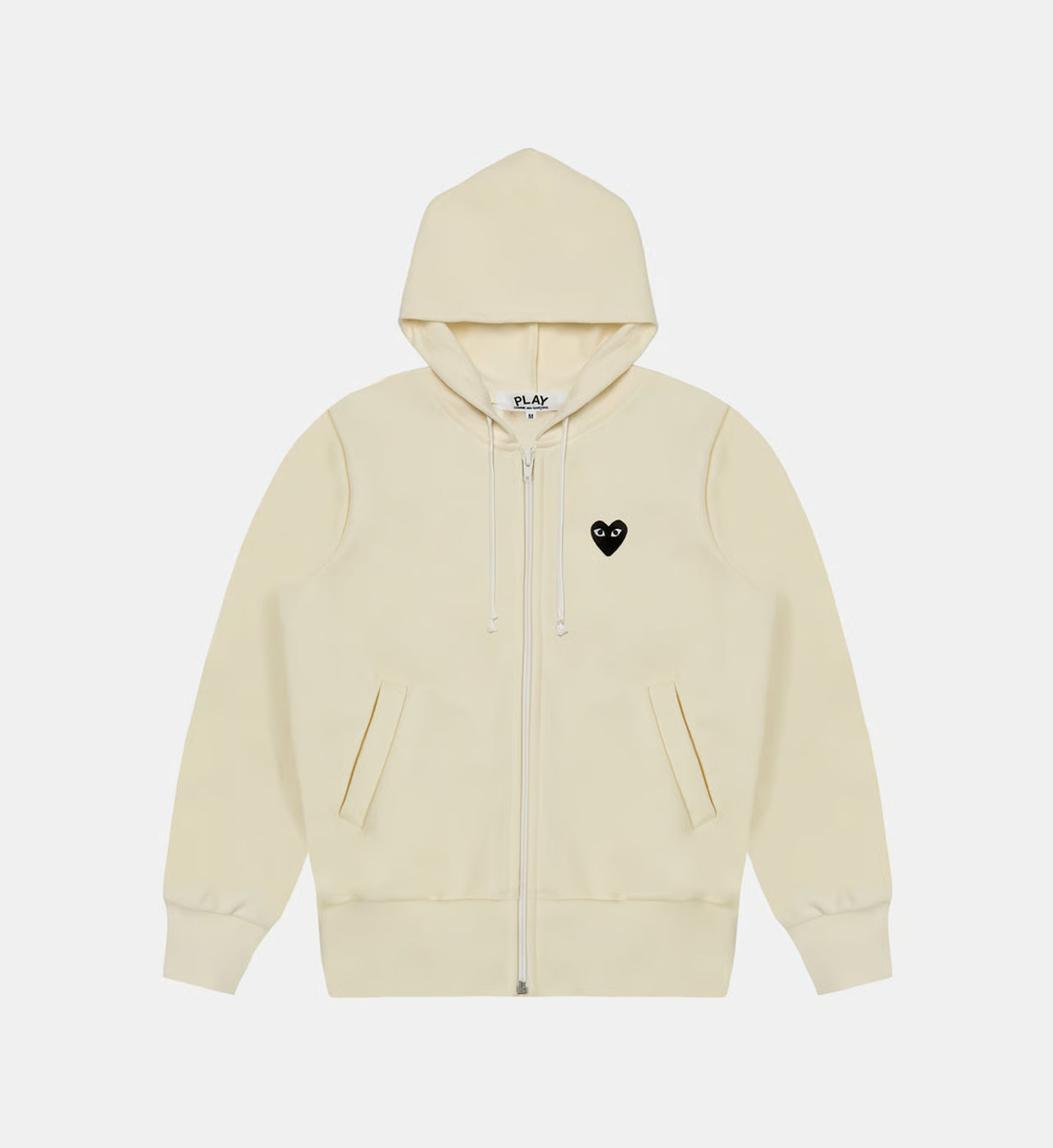 Sweat zippé CDG Avec Capuche Beige