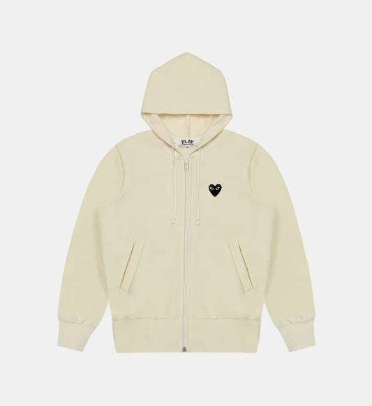 Sweat zippé CDG Avec Capuche Beige