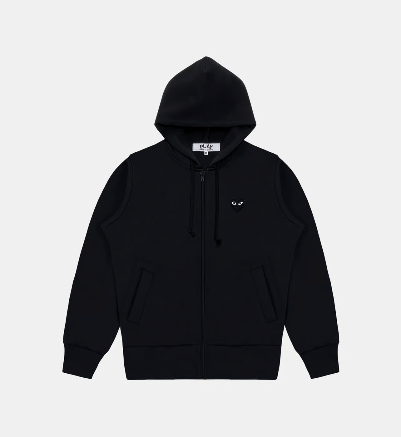 Sweat zippé CDG Avec Capuche Noir