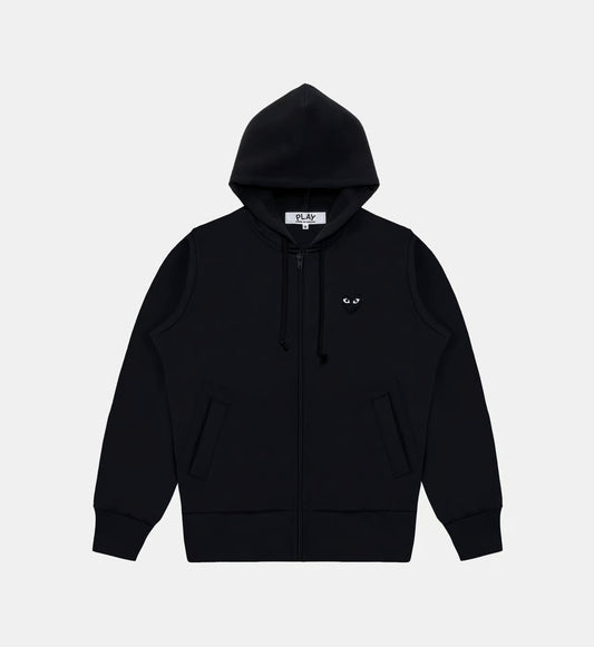 Sweat zippé CDG Avec Capuche Noir