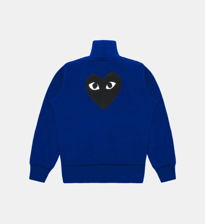 Sweat zippé CDG Sans Capuche Bleu