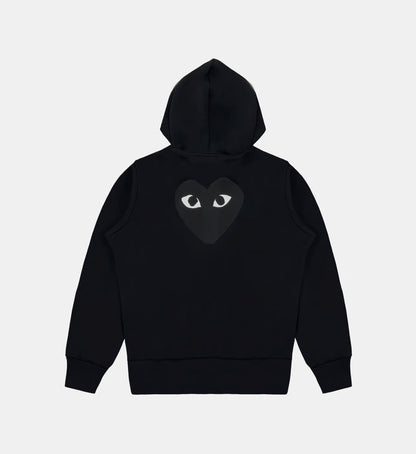 Sweat zippé CDG Avec Capuche Noir