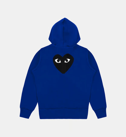 Sweat zippé CDG Avec Capuche Bleu