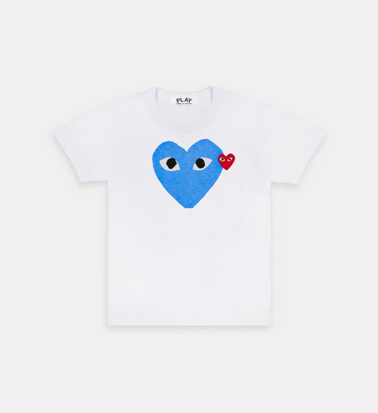 T-Shirt CDG Blanc Et Bleu Ciel
