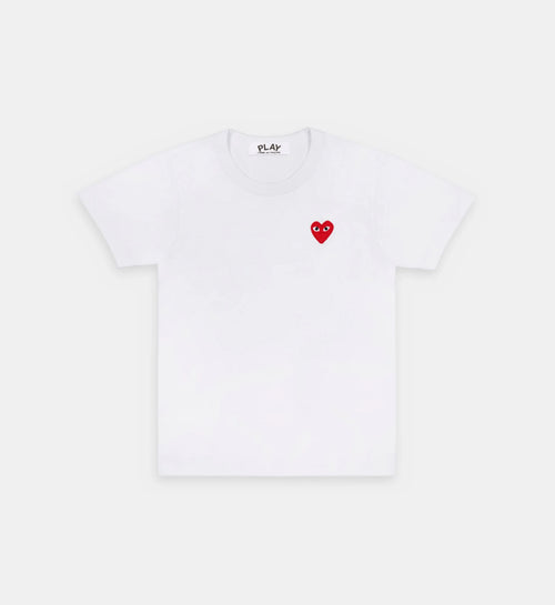 T-Shirt CDG Blanc Logo Rouge