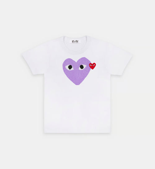T-Shirt CDG Blanc Et Violet