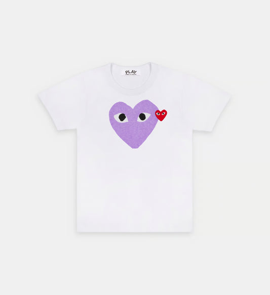 T-Shirt CDG Blanc Et Violet