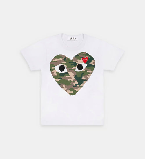 T-Shirt CDG Blanc Et Camouflage