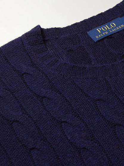 Pull Ralph Lauren En Laine Bleu Marine