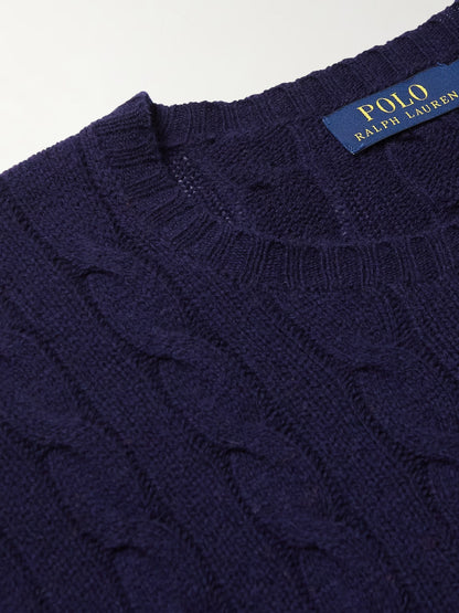 Pull Ralph Lauren En Laine Bleu Marine